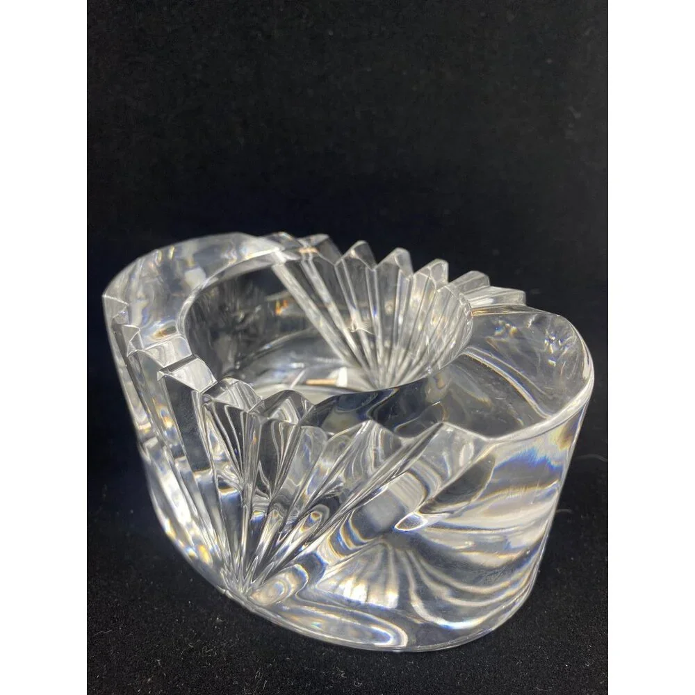 Vintage Mikasa Votive Candle Holder Lead Crystal Cut Clear Glass Heavy - Picture 10 of 12